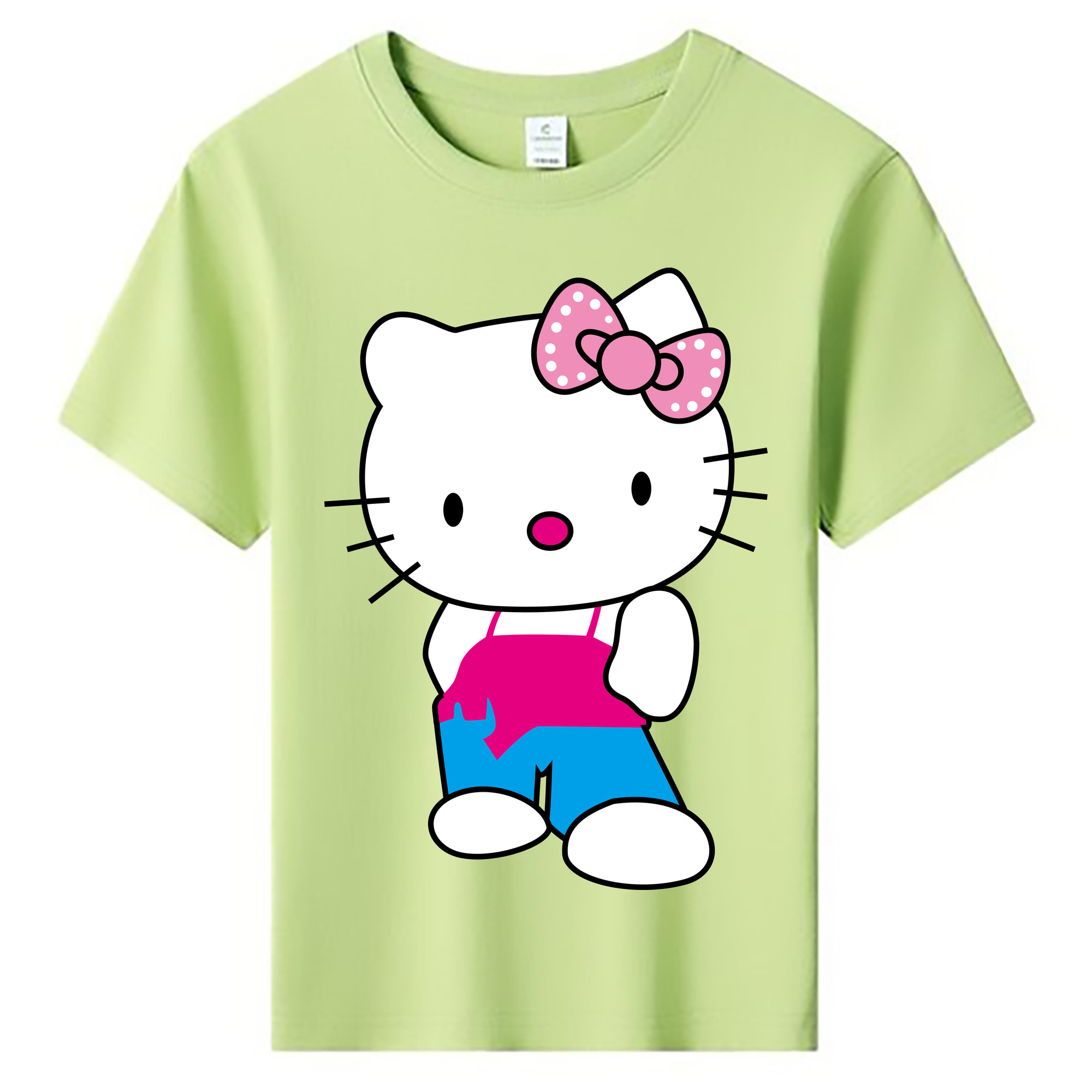（画像用） Hello Kitty ハローキティ 綿100％キッズTシャツ（フロントプリント）